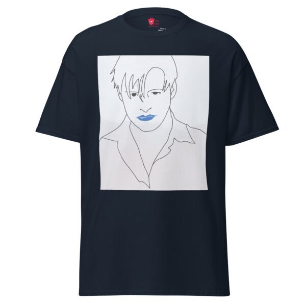 Blue Lips Unisex Tee - minimalist art tee