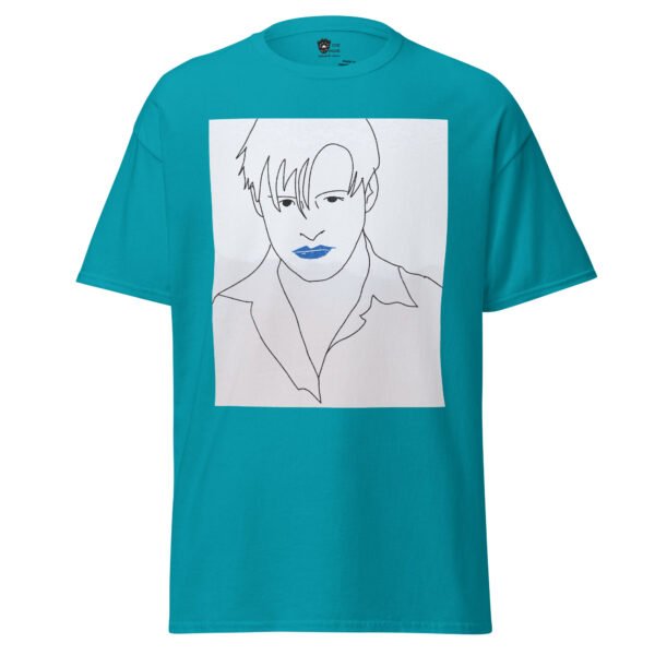 Blue Lips Unisex Tee - Image 7